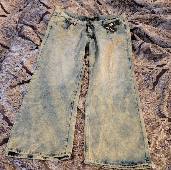 Men's Rocwear Splatter Pop Jeans size 44x32 - Picture 4 of 5